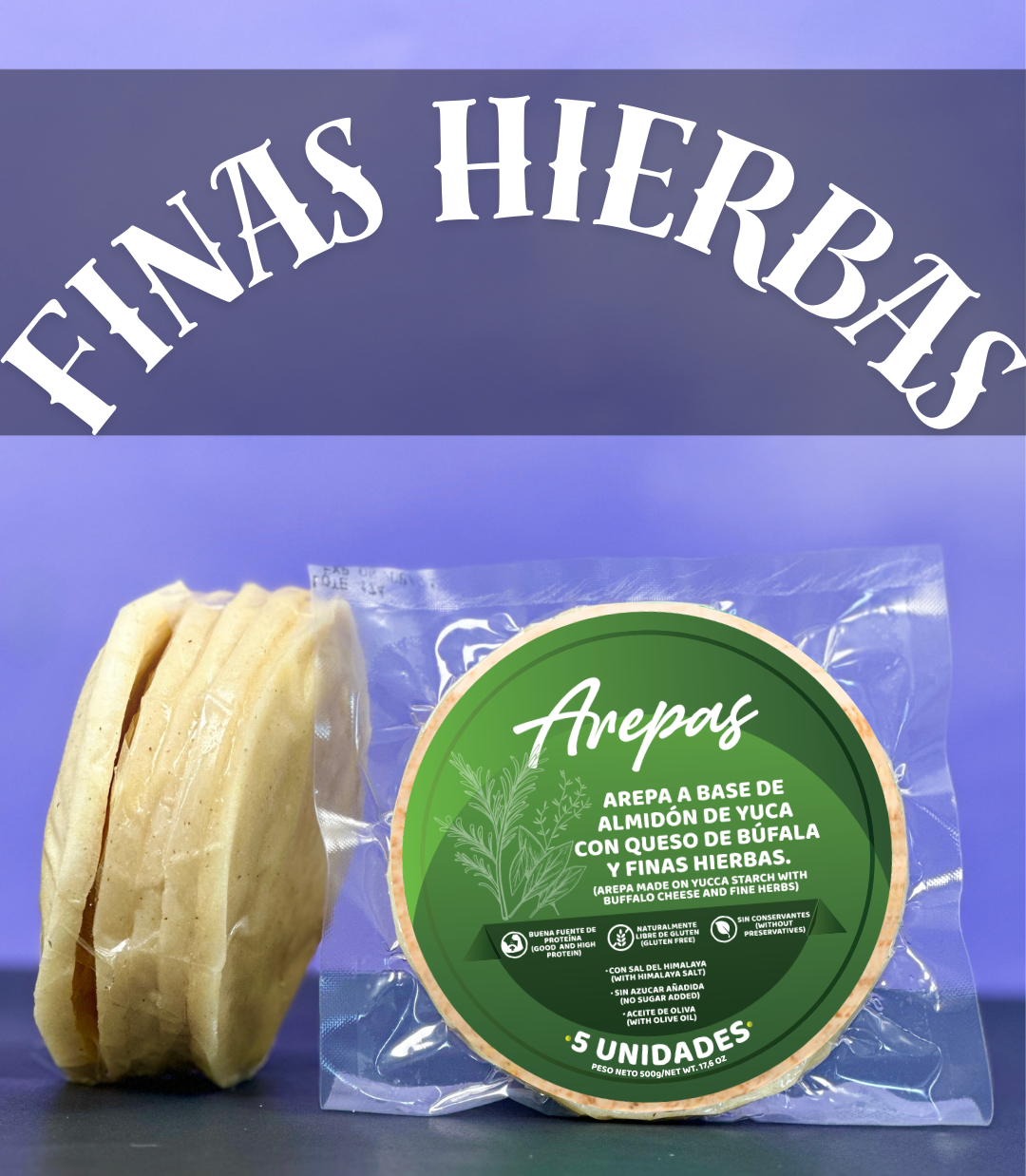 🫓Arepas🫓 Sabor Finas Hierbas🌿, Rellenas Queso Mozarella Búfala 🧀