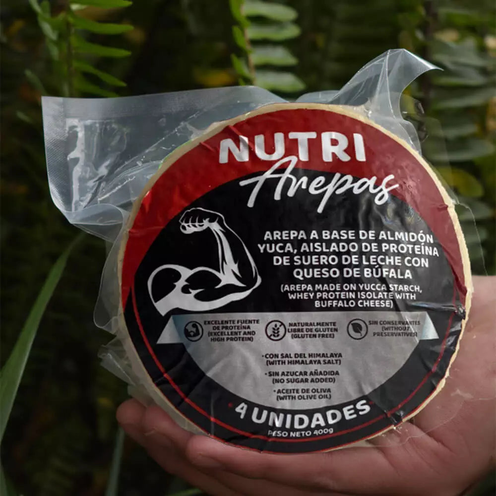 🫓Nutriarepas🫓 con 21 g de proteína X unidad, rellenas de queso Mozarella Bufala🧀