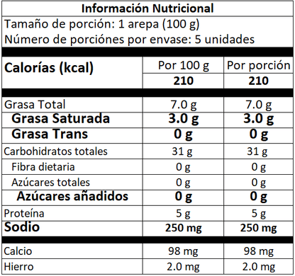 AREPAS ALMIDON DE YUCA CON QUESO MOZARELLA DE BUFALA - somosfit