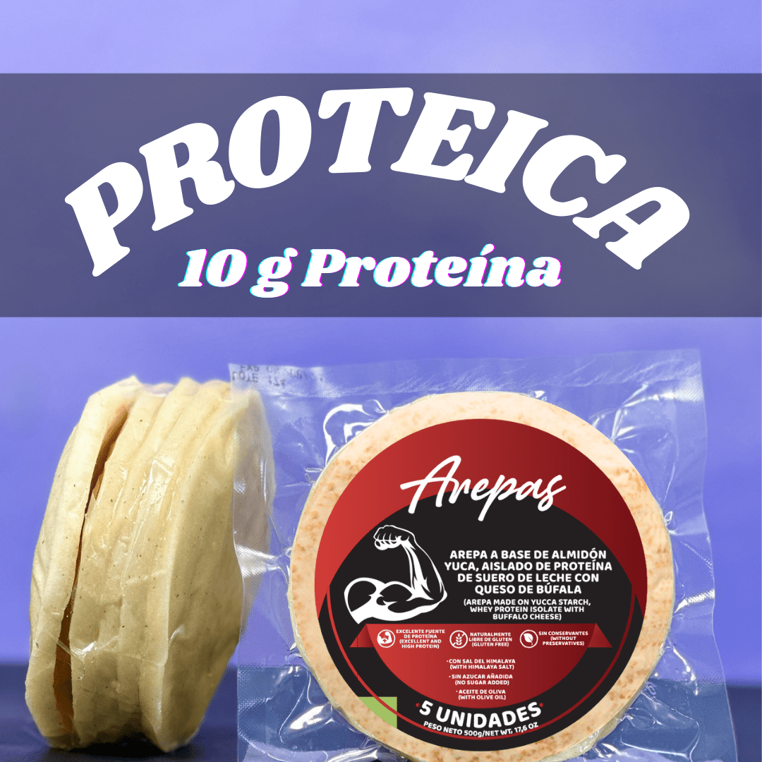 AREPAS ALMIDON DE YUCA Y PROTEÍNA CON QUESO MOZARELLA DE BUFALA - somosfit