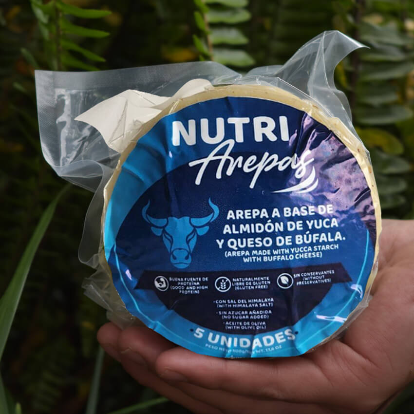 🫓 Nutriarepas 🫓 Sabor Natural, Rellenas de queso Mozarella de Bufala 🧀